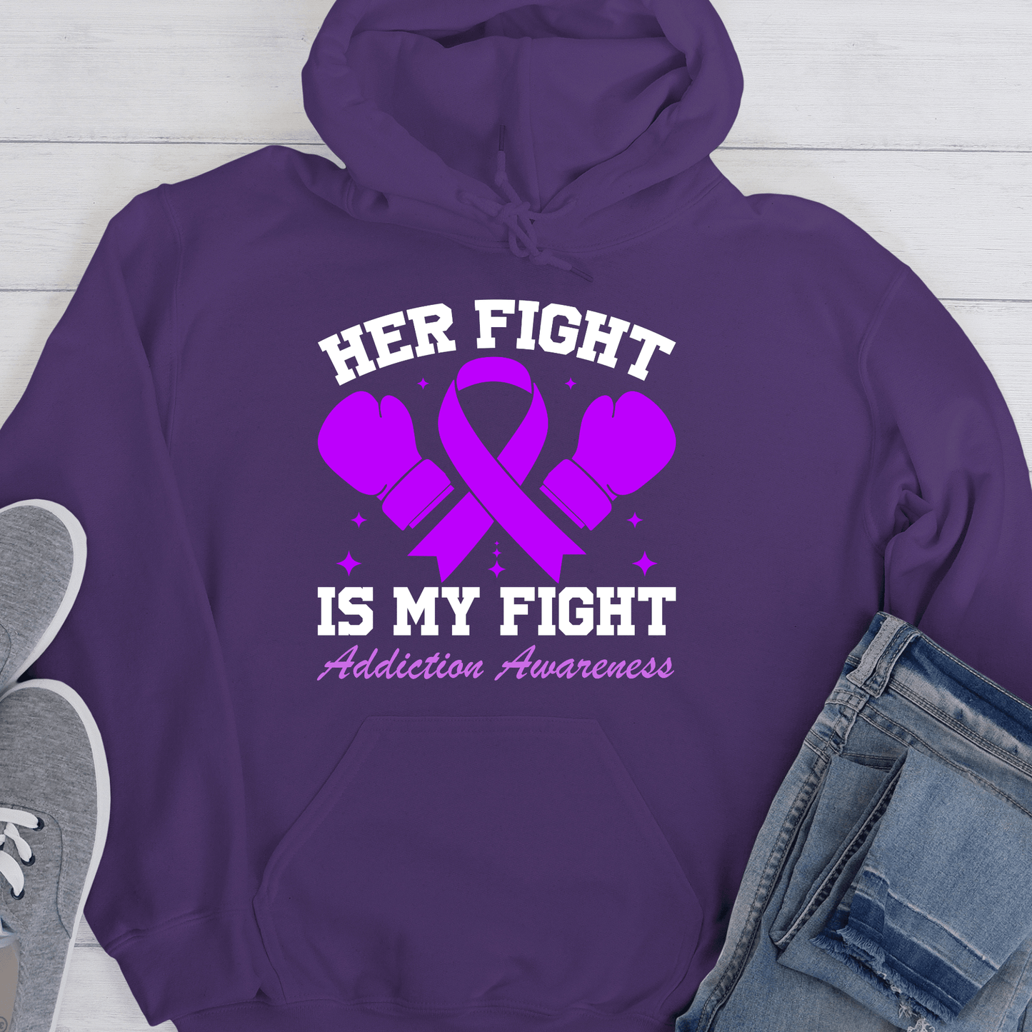 Custom Recovery Hoodie | Inspiring Sobriety | Her Fight Is My Fight