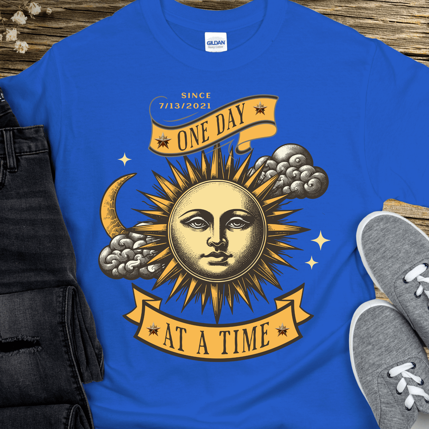 Custom Recovery T-Shirt | Inspiring Sobriety | One Day at a Time