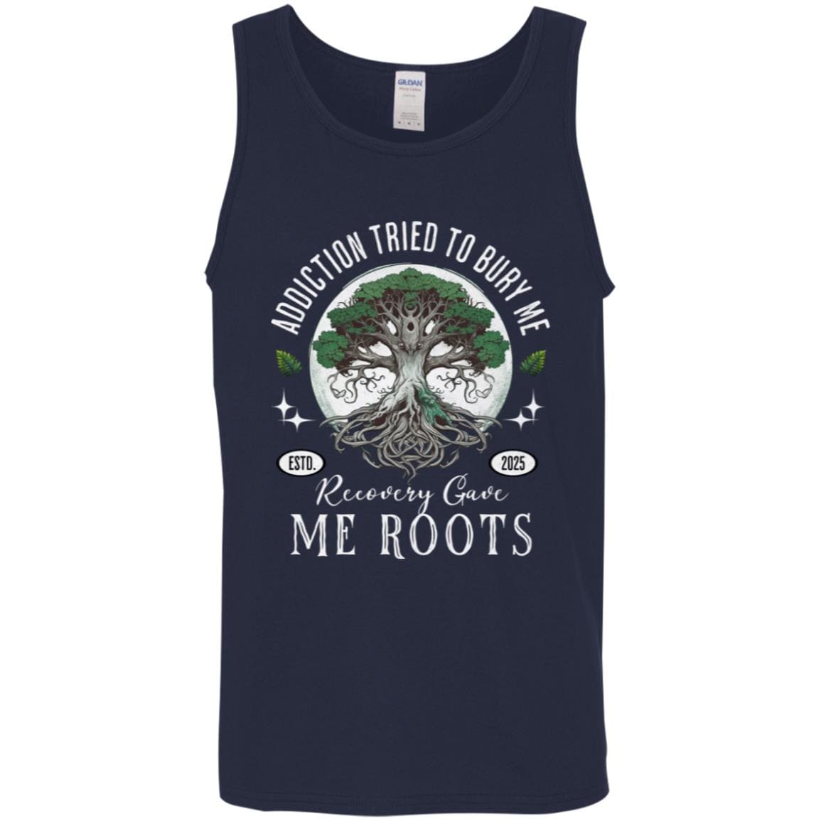 Custom Recovery Unisex Tank | Inspiring Sobriety | Recovery Gave Me Roots