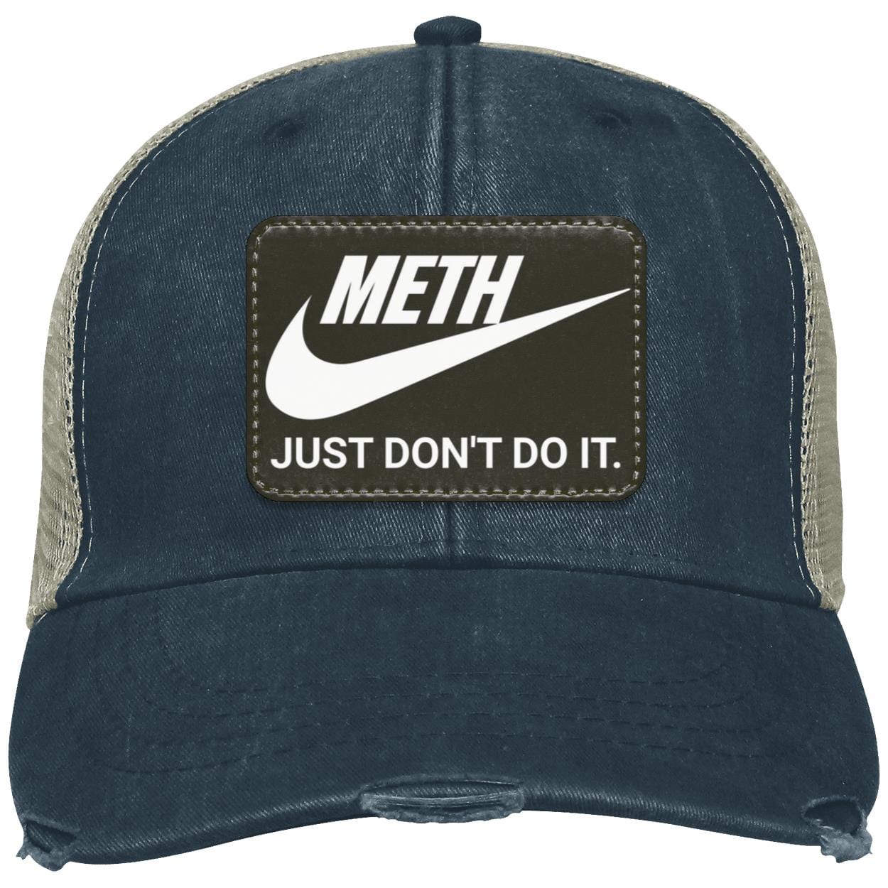 Recovery Distressed Ollie Cap | Inspiring Sobriety | Meth Just Don't Do It