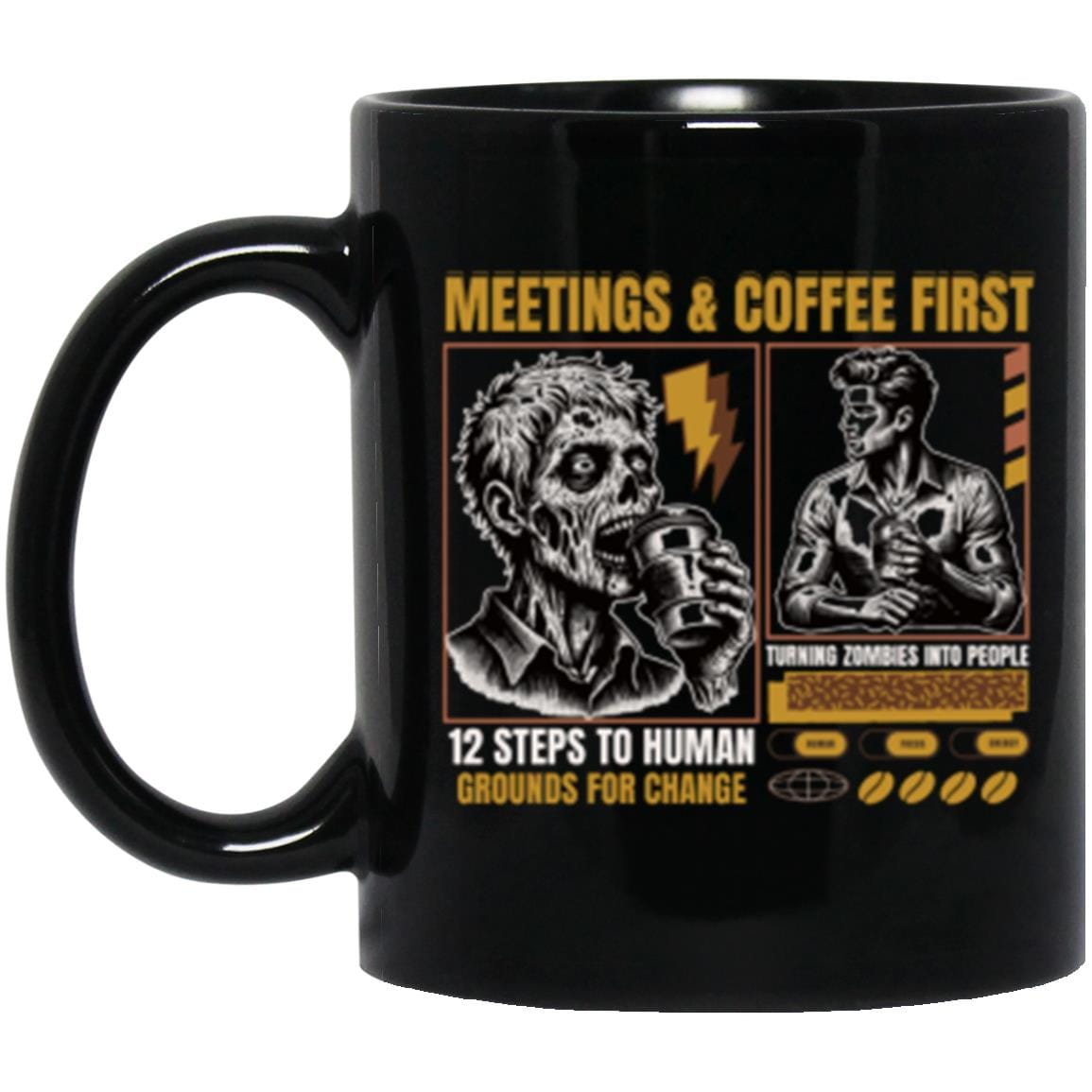 Recovery Mug | Inspiring Sobriety | Meetings & Coffee First