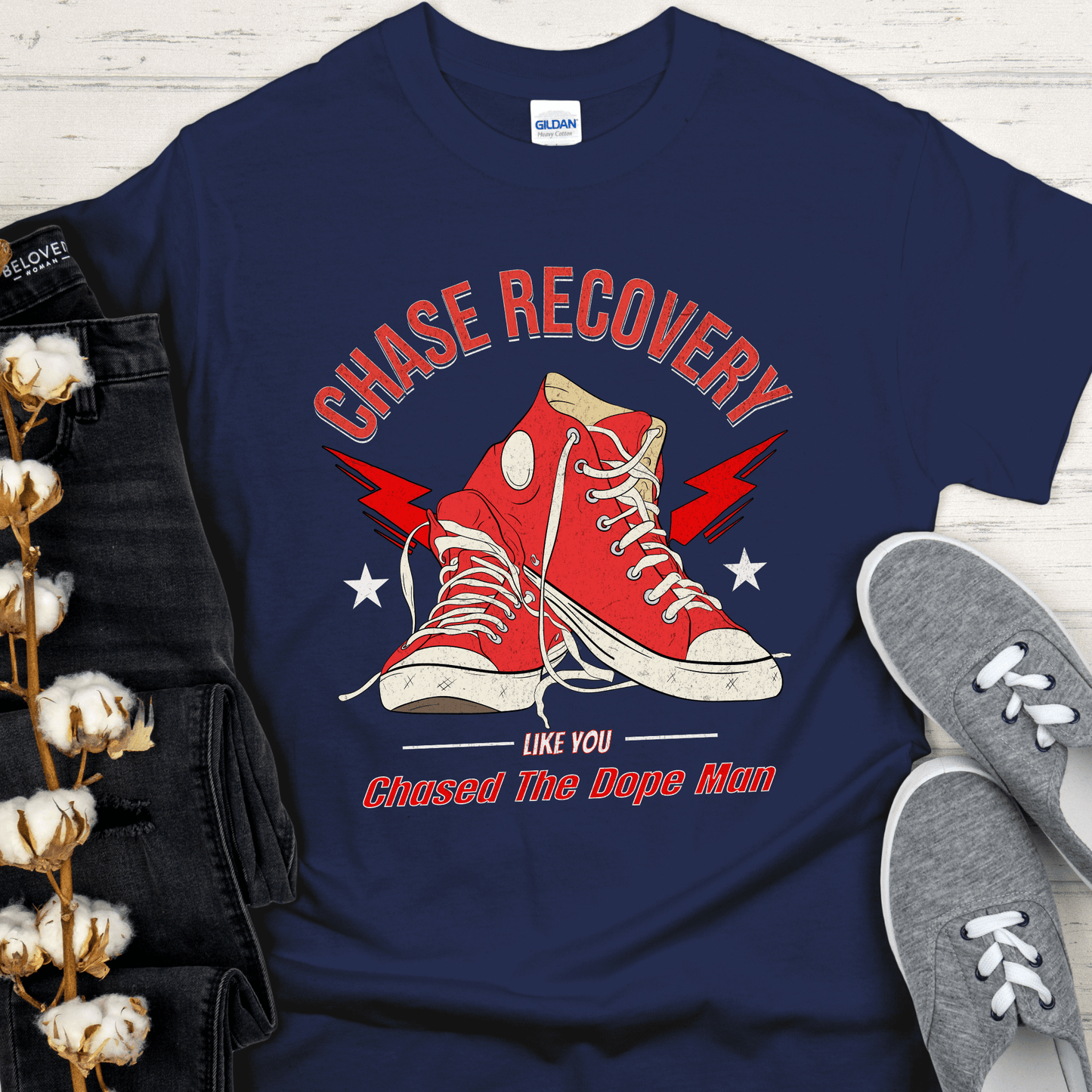 Recovery T-Shirt | Inspiring Sobriety | Chase Recovery Like You Chased The Dope Man