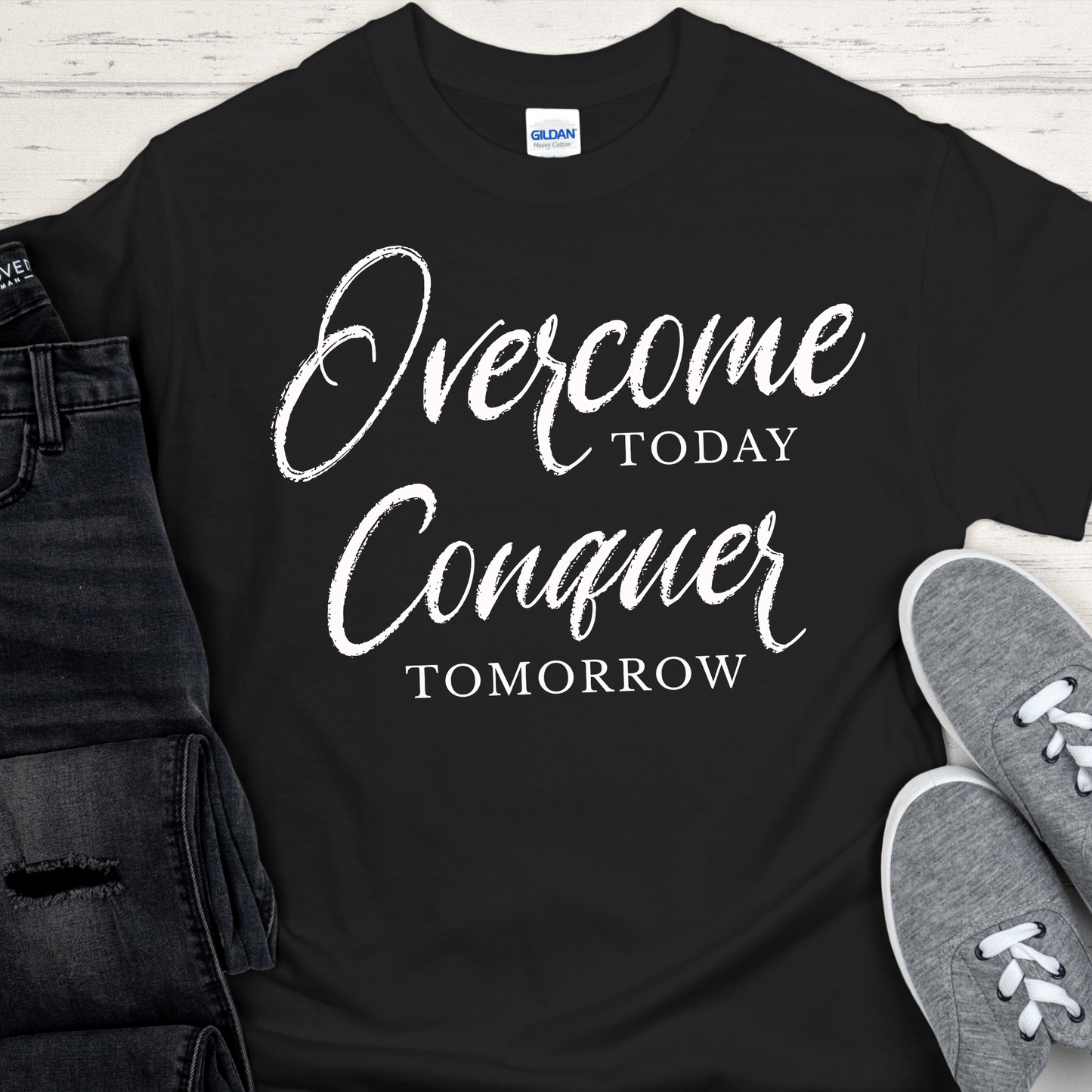 Recovery T-Shirt | Inspiring Sobriety | Overcome Today, Conquer Tomorrow