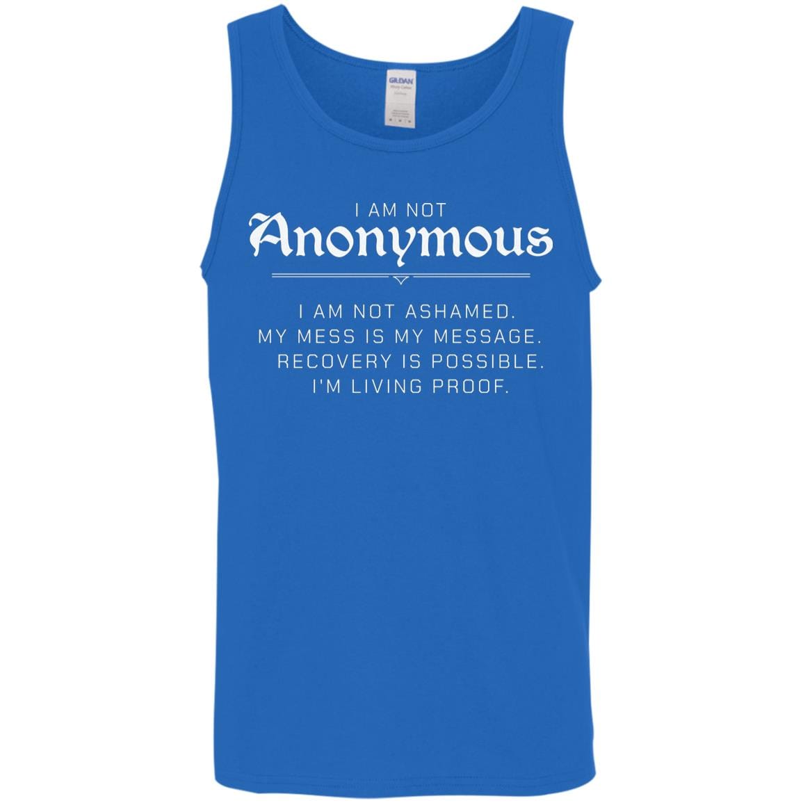 Recovery Unisex Tank | Inspiring Sobriety | I Am Not Anonymous