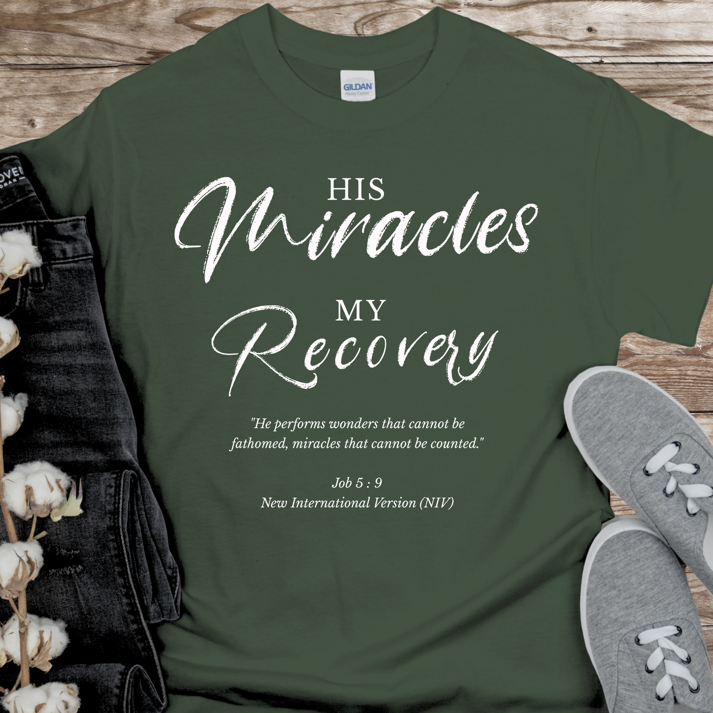 Recovery T-Shirt | Inspiring Sobriety |   His Miracles, My Recovery
