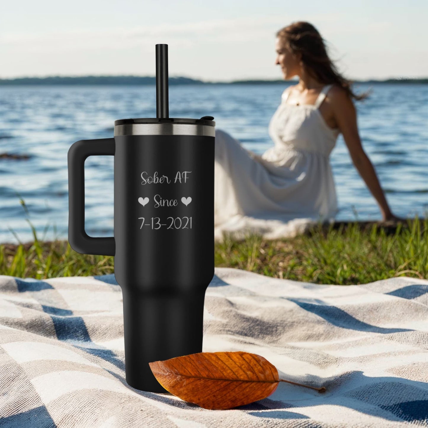 Custom Recovery SS Tumbler | Inspiring Sobriety | Sober AF Since