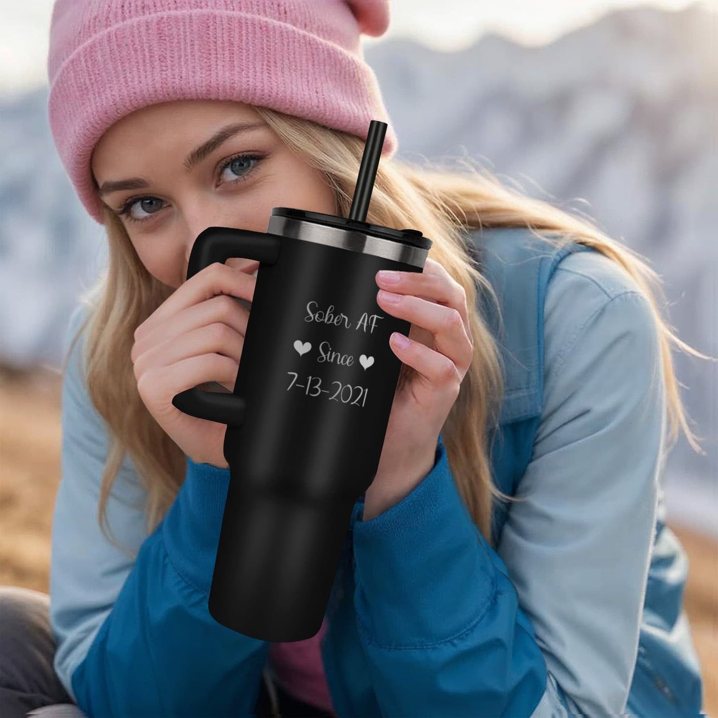 Custom Recovery SS Tumbler | Inspiring Sobriety | Sober AF Since