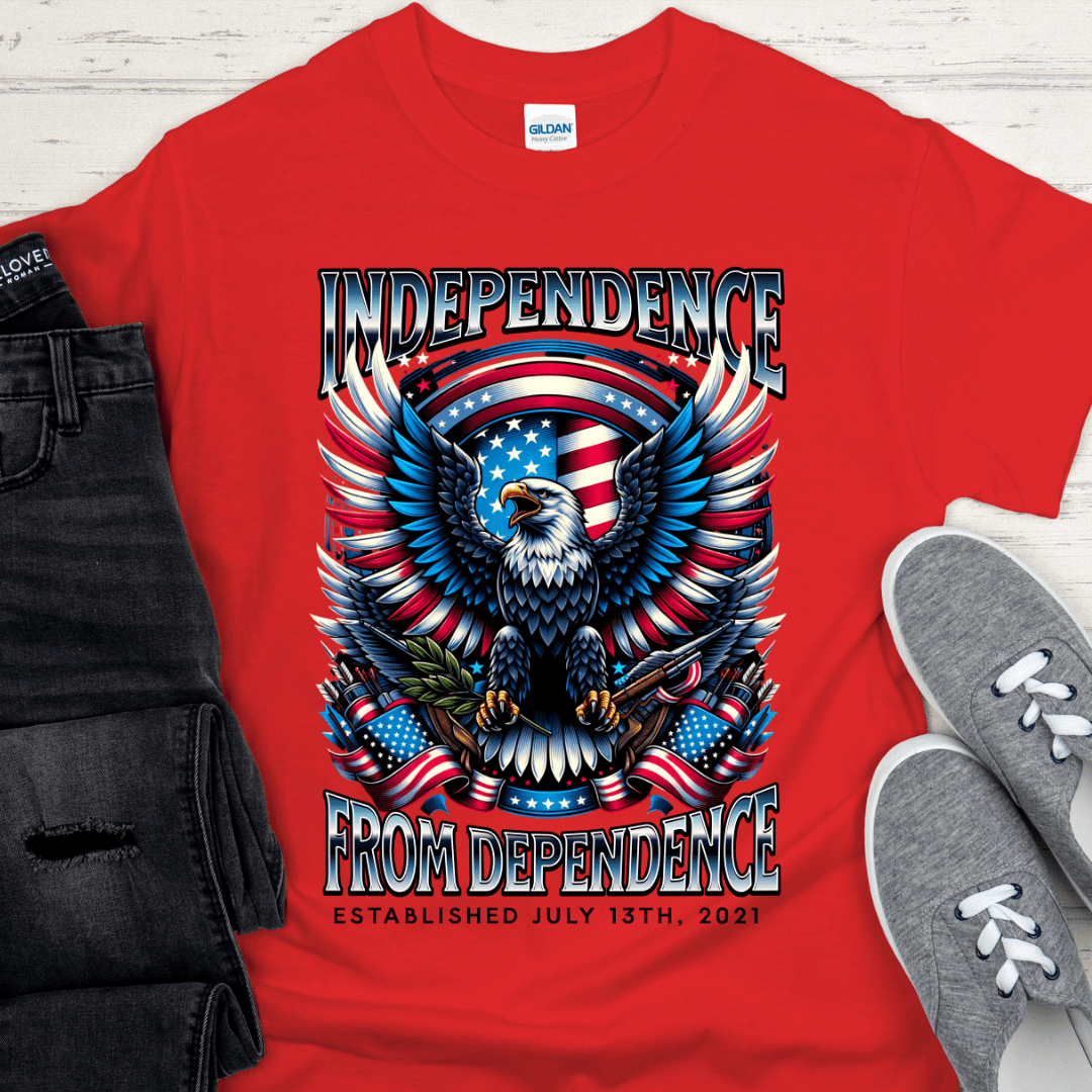 Custom Recovery T-Shirt | Inspiring Sobriety |  Independence From Dependence