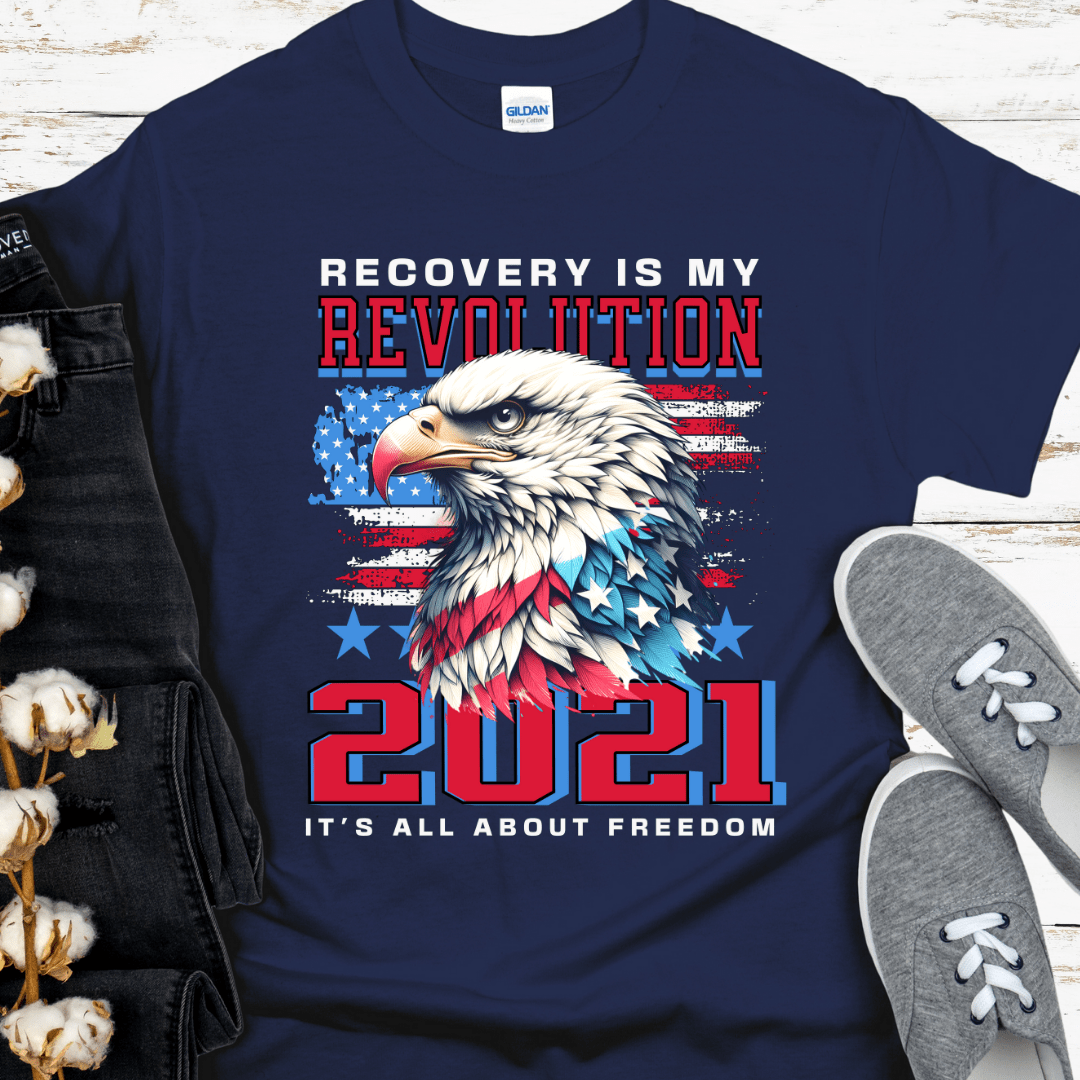 Custom Recovery T-Shirt | Inspiring Sobriety |  Recovery Is My Revolution