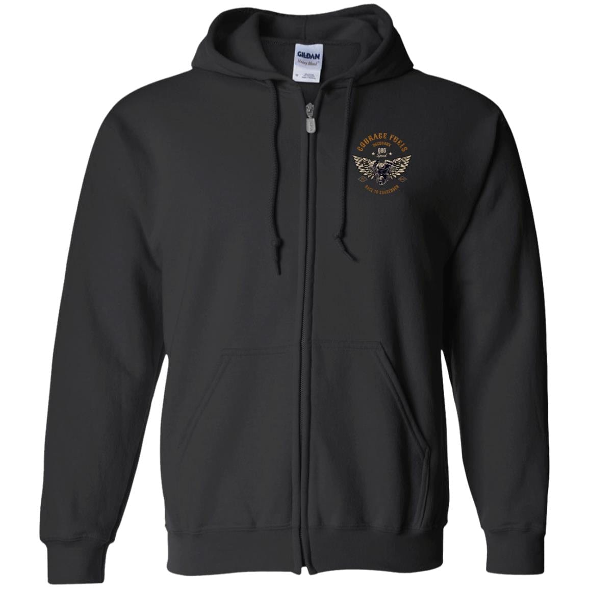 Custom Recovery Zip Hoodie | Inspiring Sobriety |  Courage Fuels Recovery