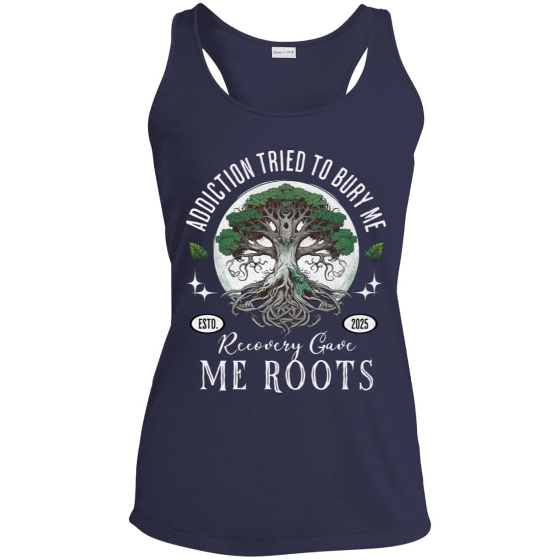 Custom Womens Recovery Tank | Inspiring Sobriety |  Recovery Gave Me Roots