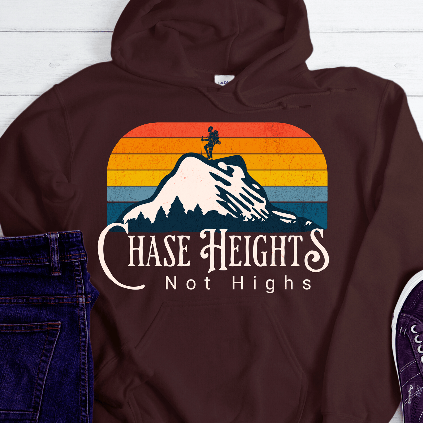 Recovery Hoodie | Inspiring Sobriety | Chase Heights, Not Highs