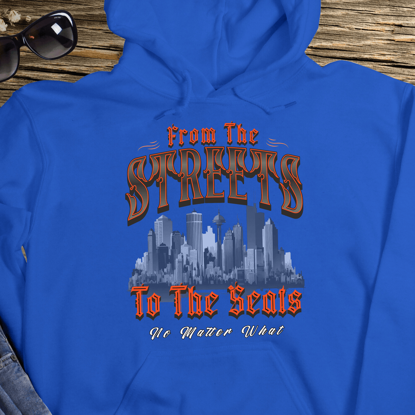 Recovery Hoodie | Inspiring Sobriety |  From The Streets To The Seats (Orange)