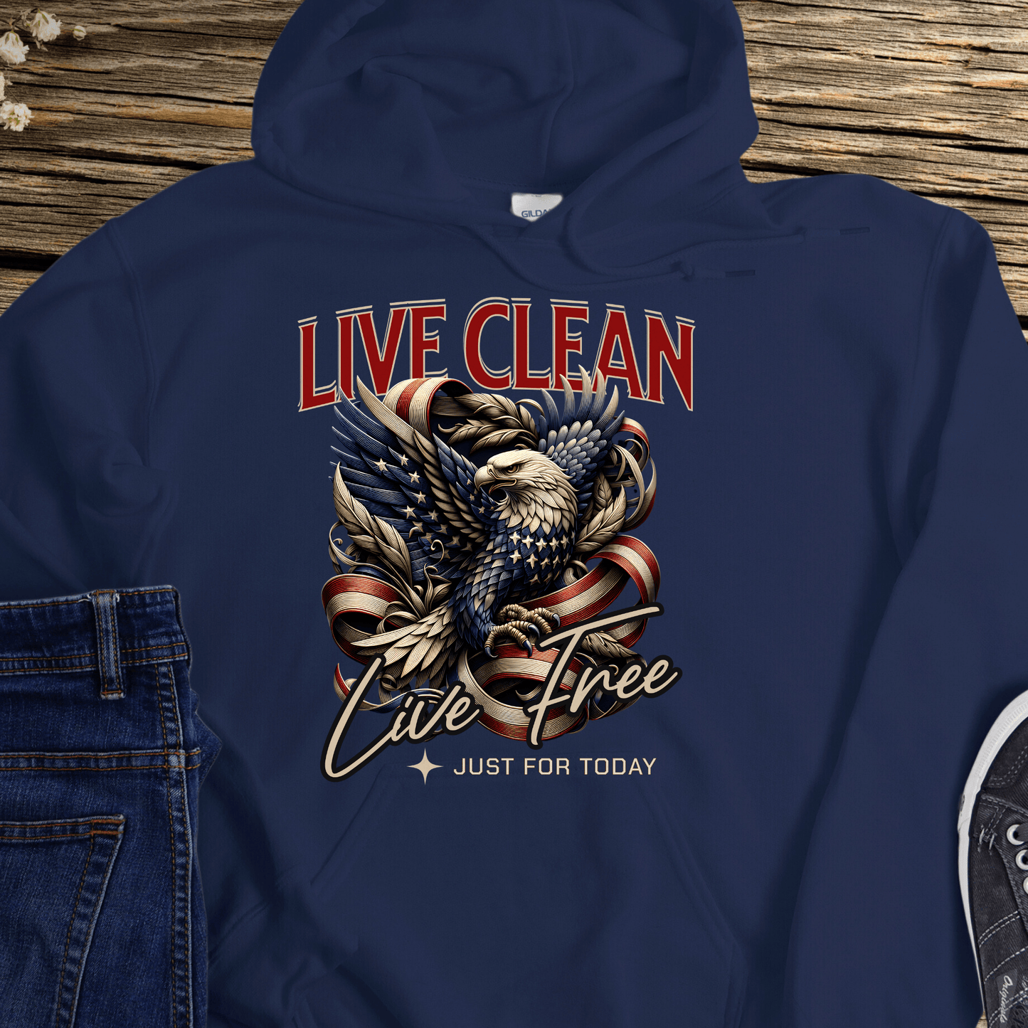 Recovery Hoodie | Inspiring Sobriety |  Live Clean, Live Free