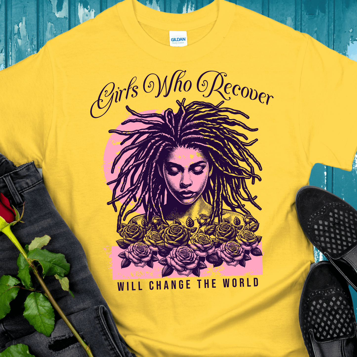 Recovery T-Shirt | Inspiring Sobriety |  Girls Who Recover Will Change The World