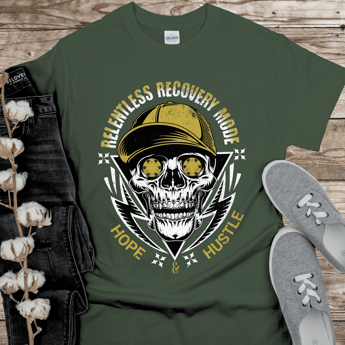 Recovery T-Shirt | Inspiring Sobriety | Relentless Recovery Mode