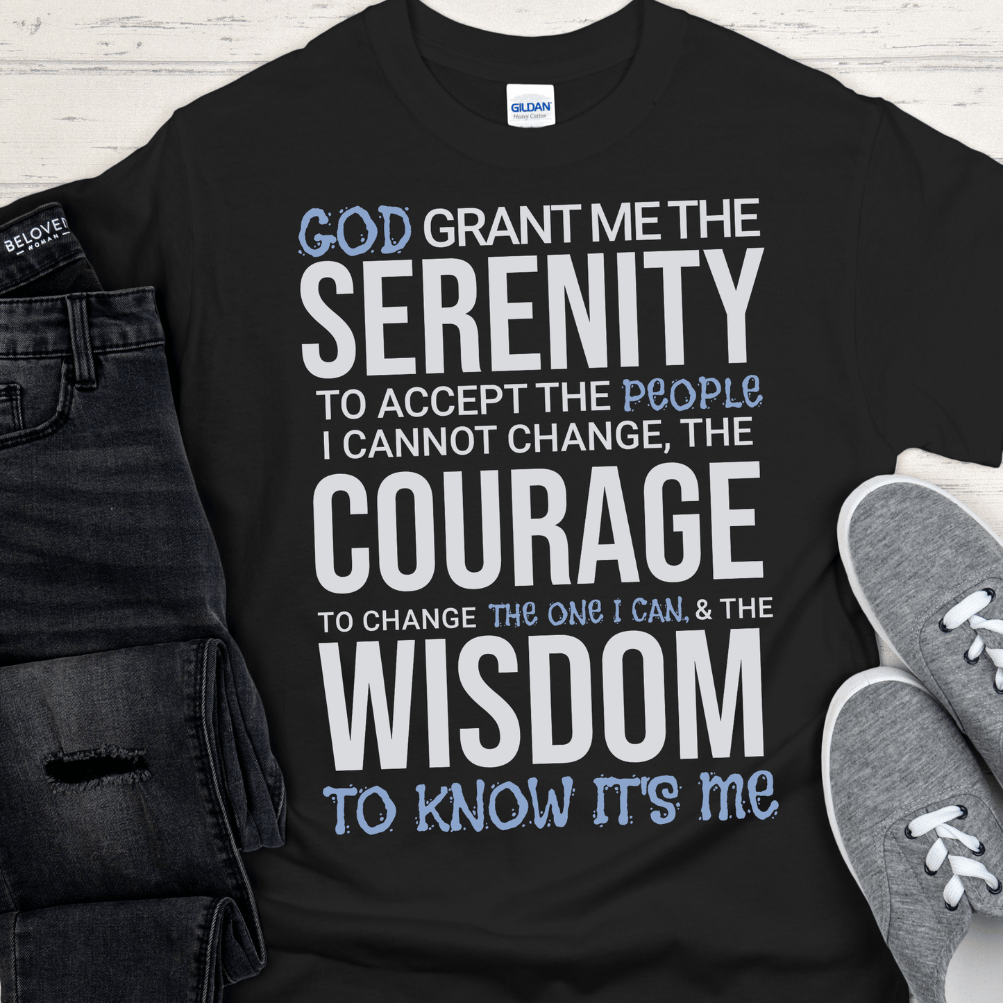 Recovery T-Shirt | Inspiring Sobriety |  Serenity Prayer w/ a Twist