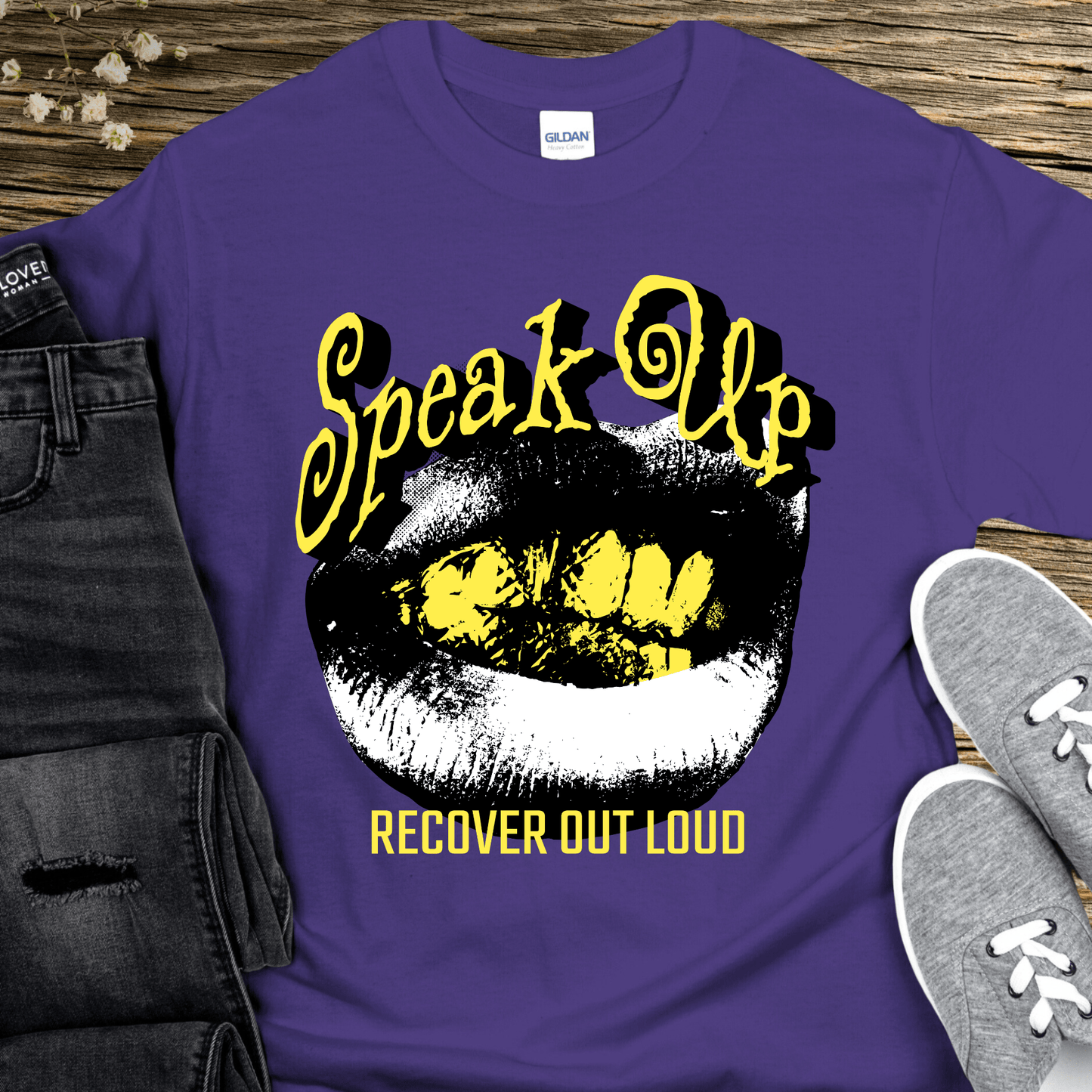 Recovery T-Shirt | Inspiring Sobriety |  Speak Up, Recover Out Loud