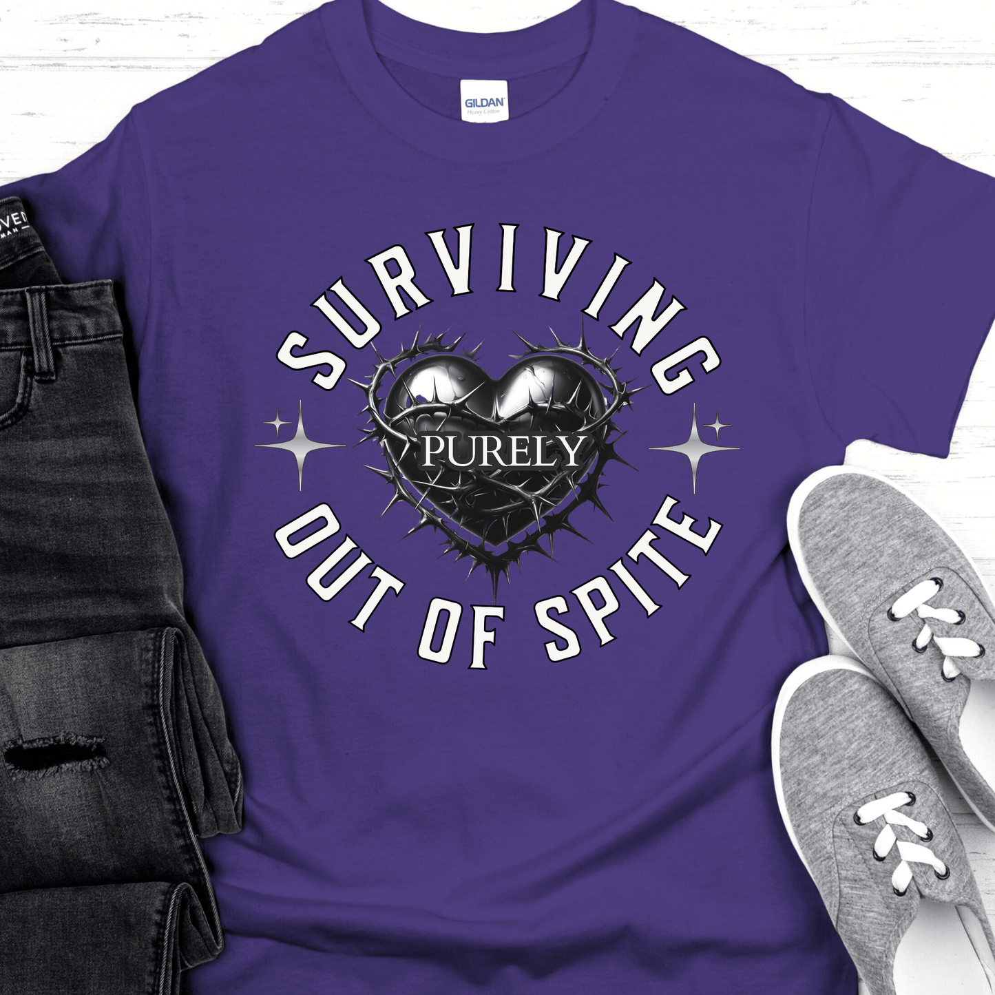 Recovery T-Shirt | Inspiring Sobriety |  Surviving Purely Out of Spite