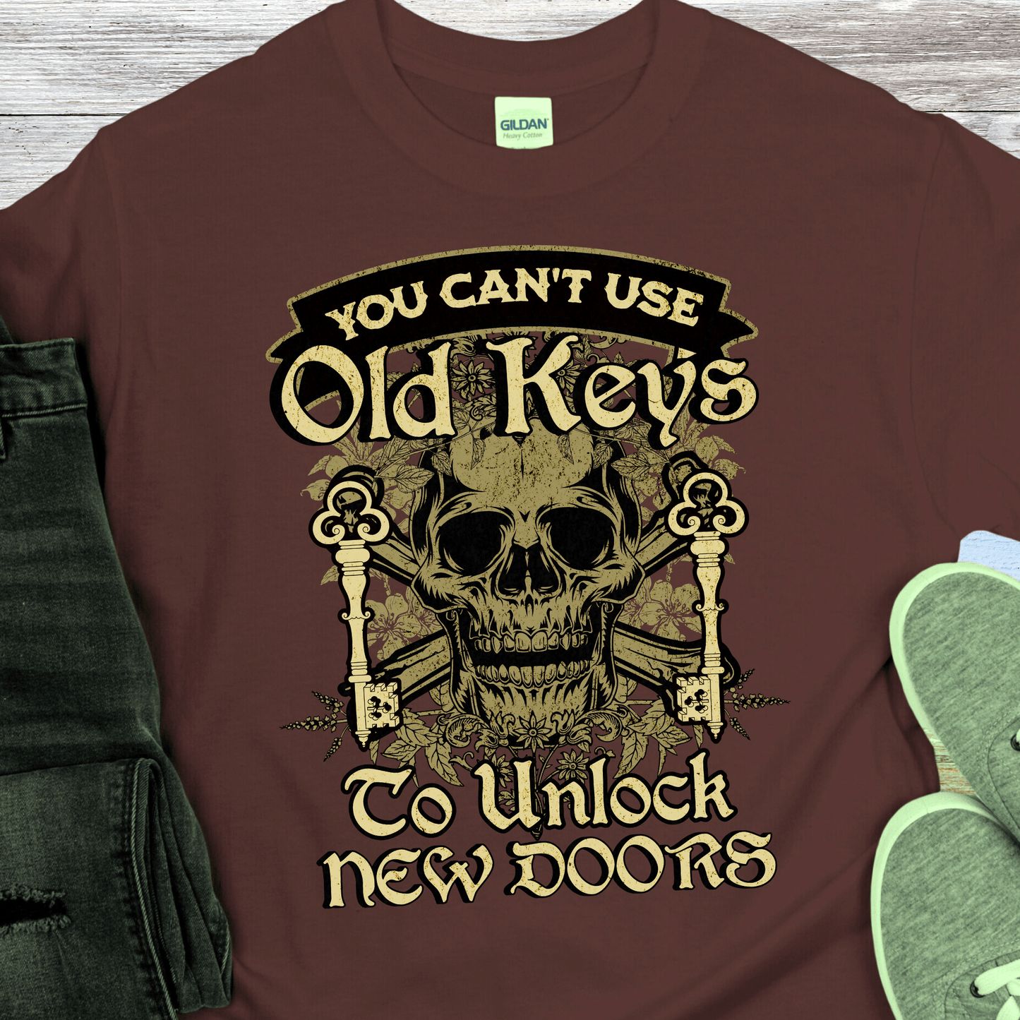 Recovery T-Shirt | Inspiring Sobriety |  You Can't Use Old Keys To Unlock New Doors