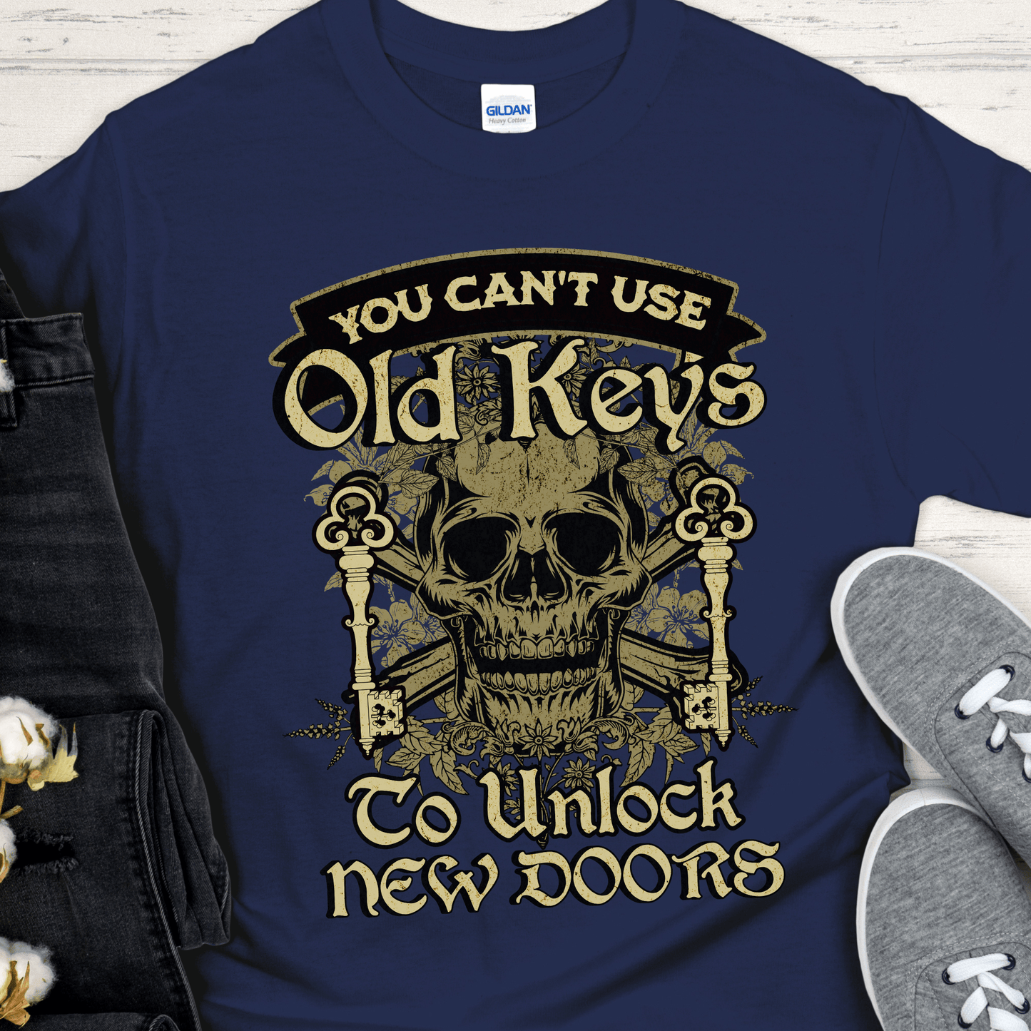 Recovery T-Shirt | Inspiring Sobriety |  You Can't Use Old Keys To Unlock New Doors