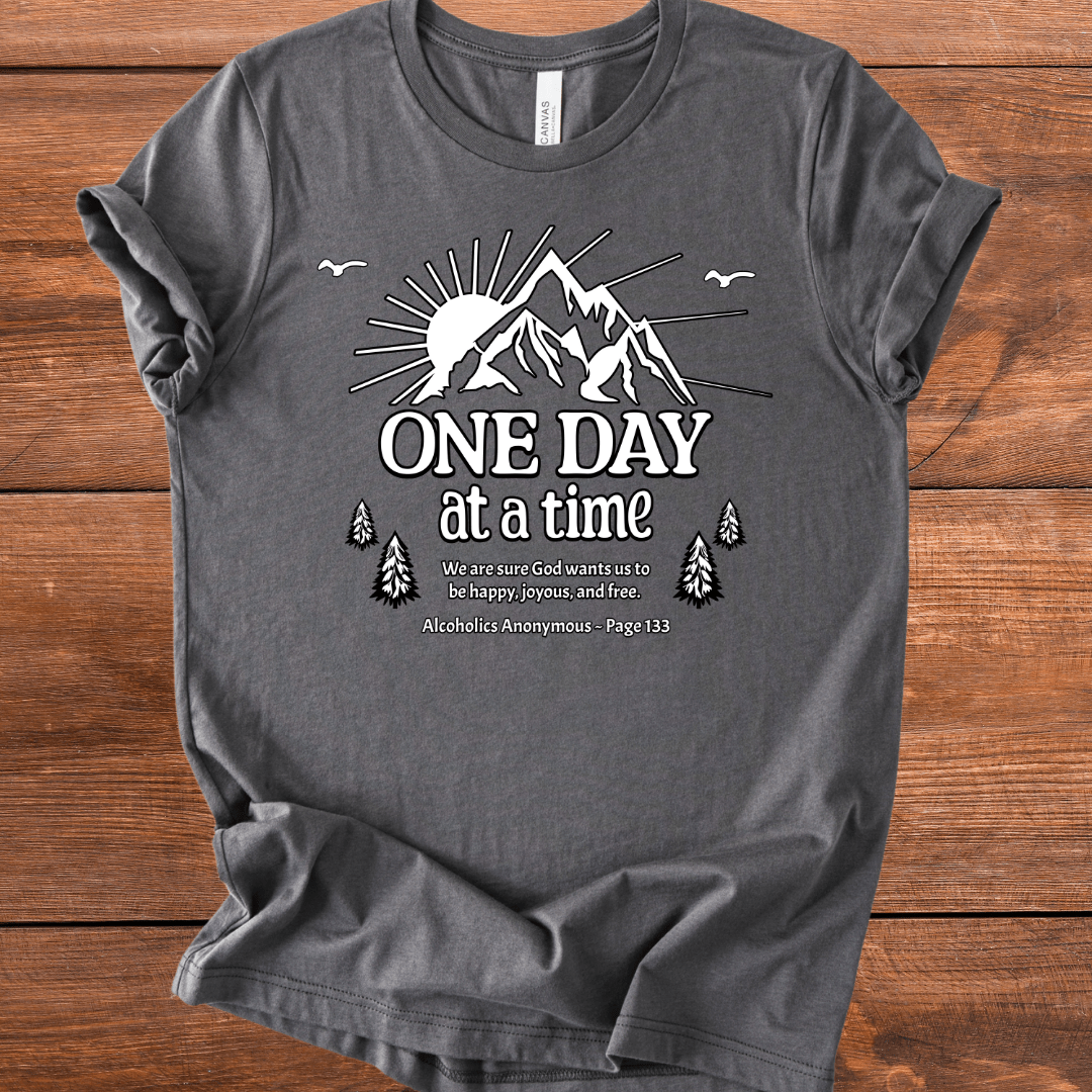 Vintage Recovery T-Shirt | Inspiring Sobriety |  One Day at a Time